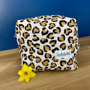 Trousse motif Léopard cœur