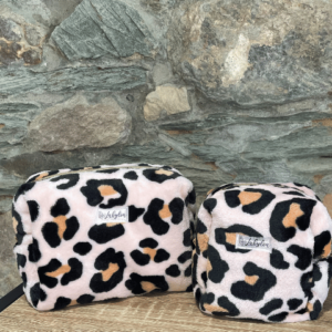 Trousse rose motif Léopard