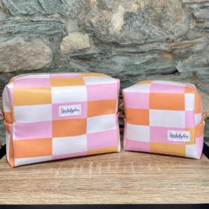 Trousse simili motif rectangle