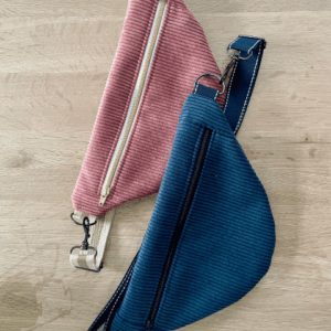 Sac banane en velours côtelé