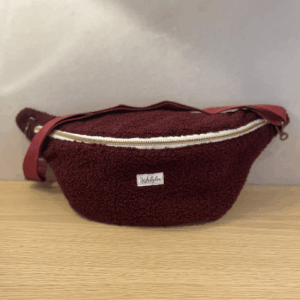 Sac banane XL – Bouclette bordeaux