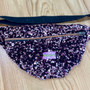 sac banane sequins violet